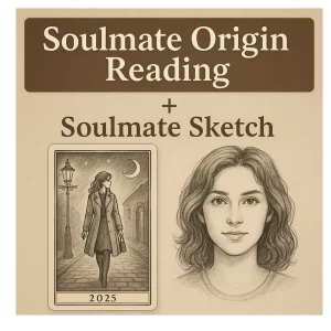 Soulmate Origin Reading™ + Personalized Soulmate Sketch – See When, Where & Who in 2025